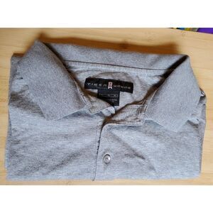 Nike Tiger Woods‎ Golf Shirt Men X-Large Gray Short Sleeve Polo